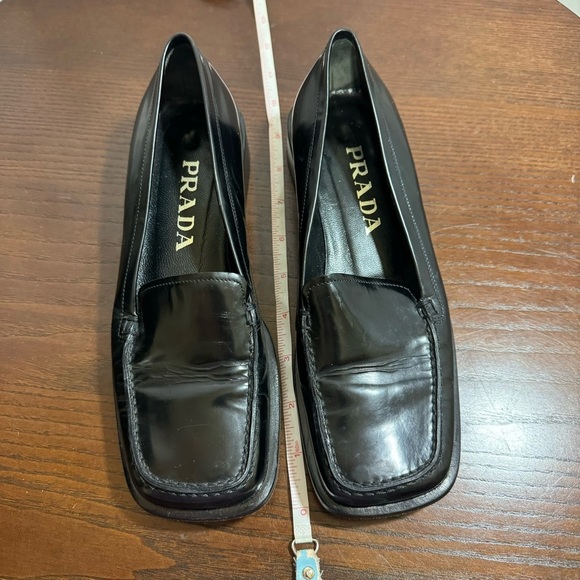 PRADA LOAFERS black patent leather vintage 90s Y2K in size 35. GUC - Picture 14 of 15